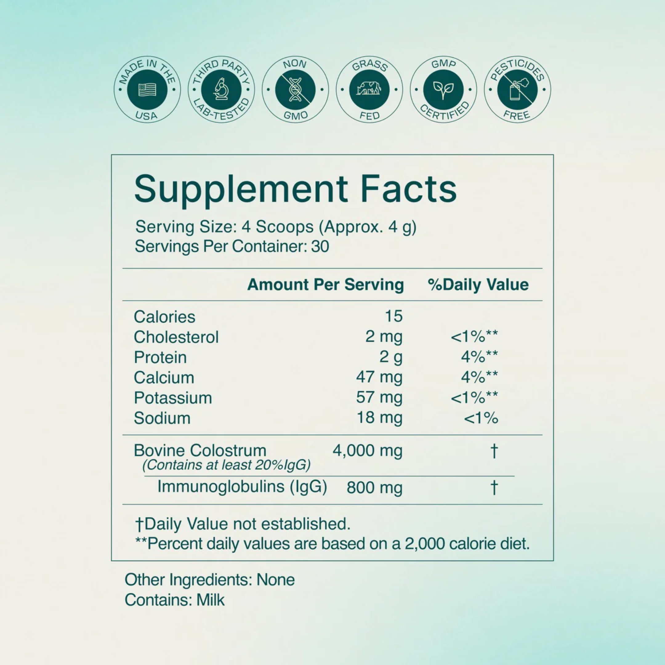 Daily Colostrum 120g.